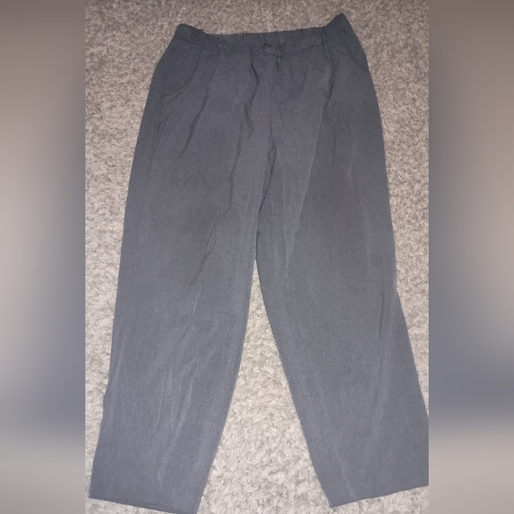 Women's unbranded dress pants size 18w color gray stretchy comfortable mom gma‎